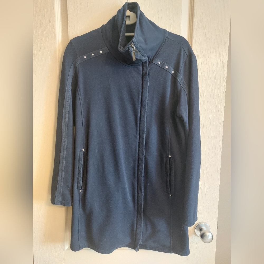 NEON BUDDHA Side Zip Close Jacket in Blue. Women's Size Medium. 💙